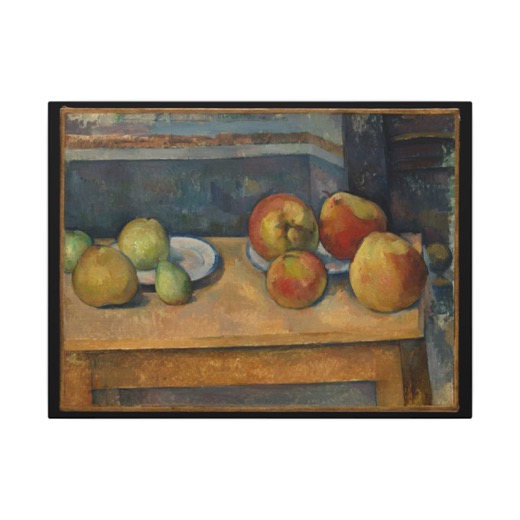 Still Life with Apples and Pears on 16 × 12 matte canvas, front.