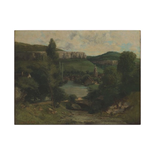 View of Ornans on 16 × 12 matte canvas, front.