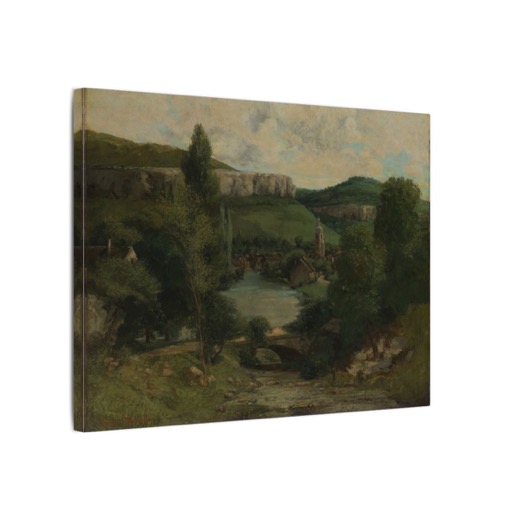 View of Ornans on 16 × 12 matte canvas, side.