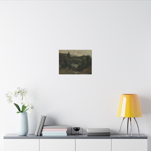 View of Ornans on 16 × 12 matte canvas, room view 2.