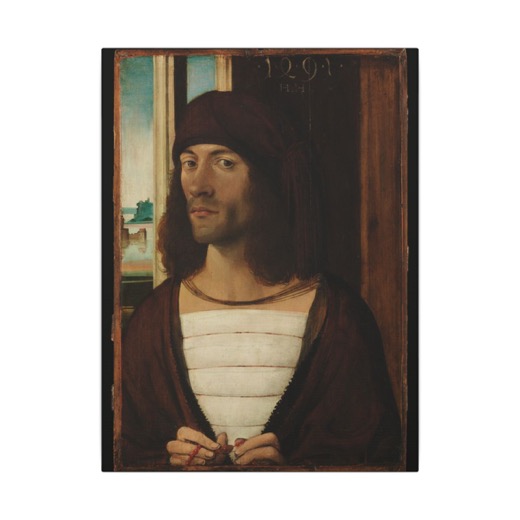 Portrait of a Man on 12 × 16 matte canvas, front.