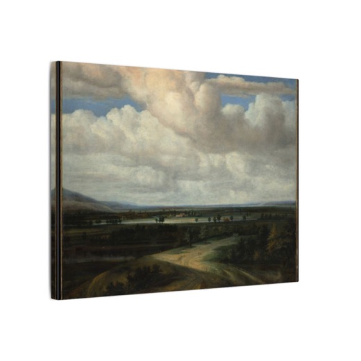 A Panoramic Landscape with a Country Estate on 16 × 12 matte canvas, side.