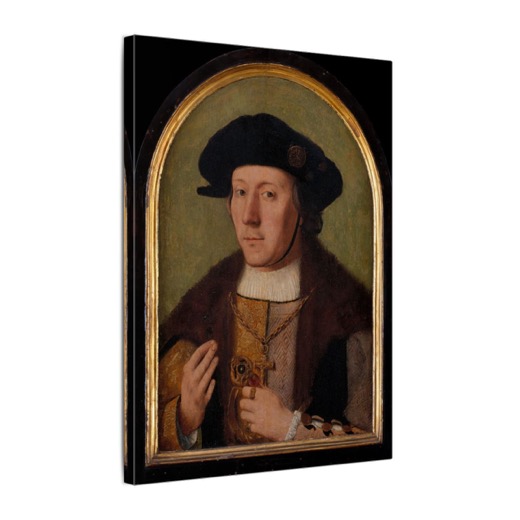 Portrait of a Man on 12 × 16 matte canvas, side.