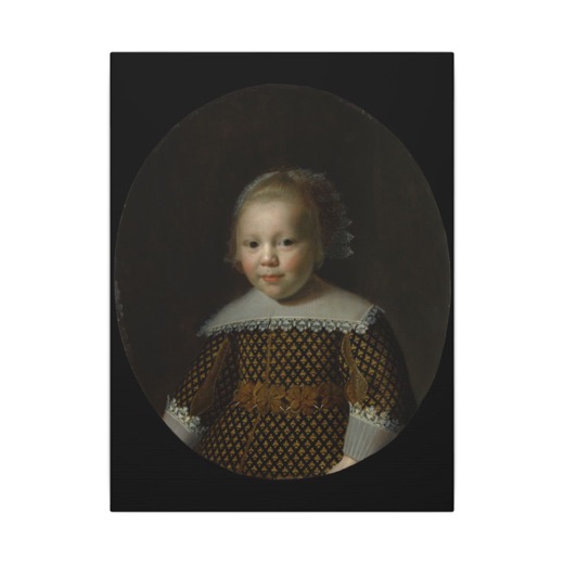 Portrait of a Young Boy on 12 × 16 matte canvas, front.