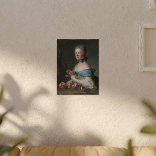 Portrait of a Woman on 12 × 16 matte canvas, room view.
