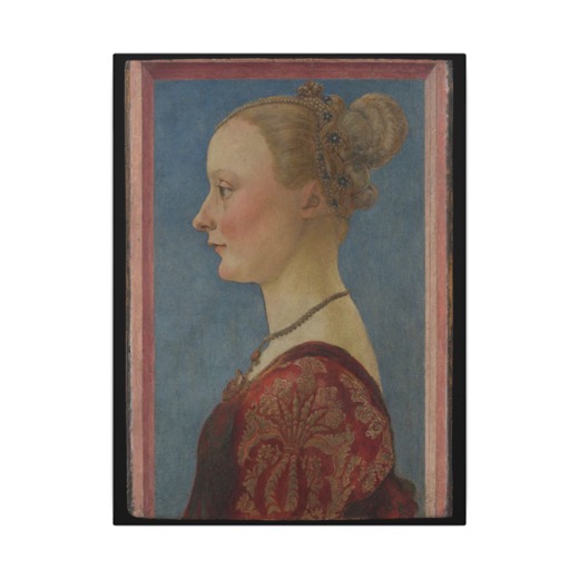Portrait of a Woman on 12 × 16 matte canvas, front.