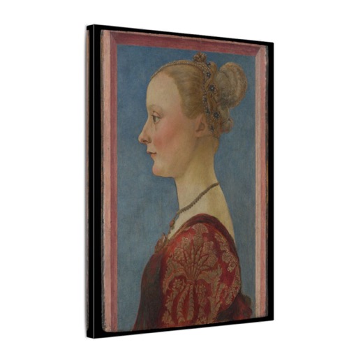 Portrait of a Woman on 12 × 16 matte canvas, side.