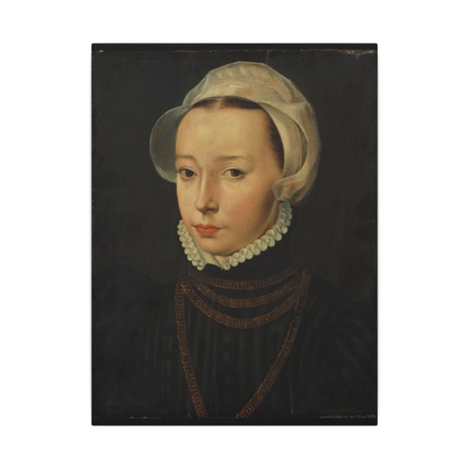 Portrait of a Young Woman on 12 × 16 matte canvas, front.