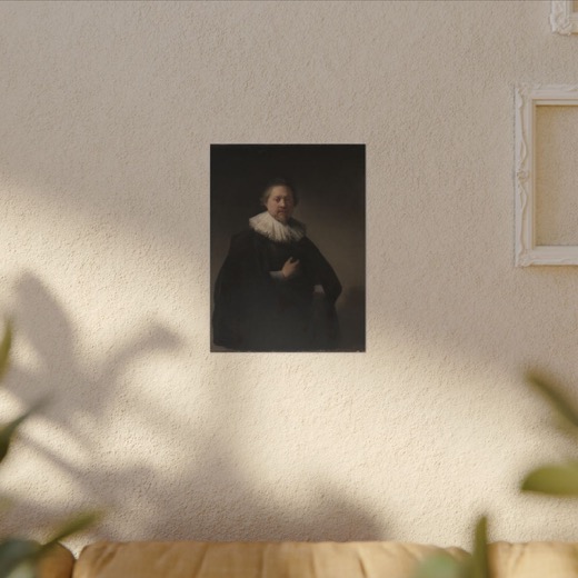 Portrait of a Man, probably a Member of the Van Beresteyn Family on 12 × 16 matte canvas, room view.