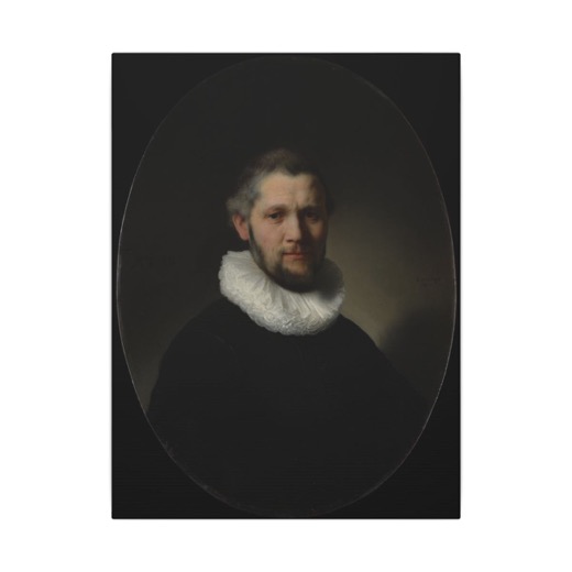 Portrait of a Man on 12 × 16 matte canvas, front.