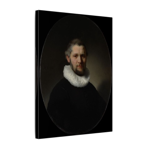 Portrait of a Man on 12 × 16 matte canvas, side.