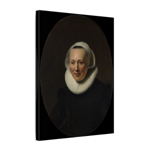 Portrait of a Woman on 12 × 16 matte canvas, side.