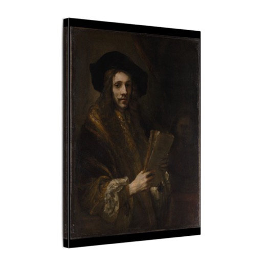 Portrait of a Man ("The Auctioneer") on 12 × 16 matte canvas, side.