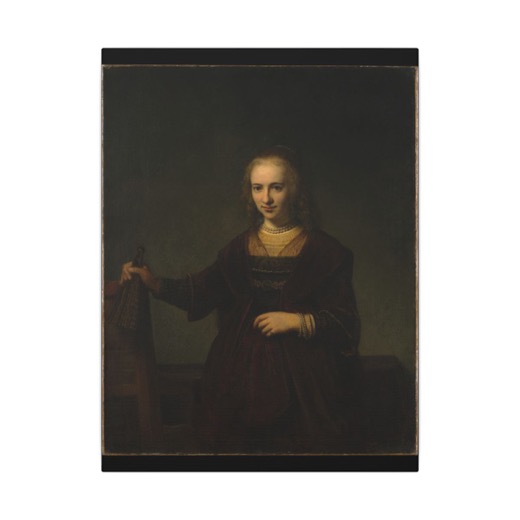 Portrait of a Woman on 12 × 16 matte canvas, front.