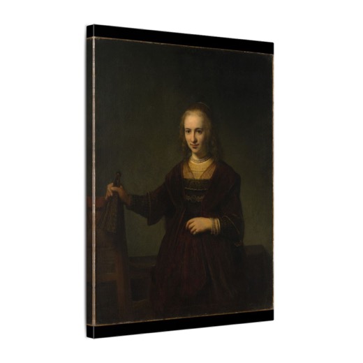 Portrait of a Woman on 12 × 16 matte canvas, side.