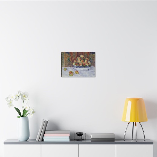 Still Life with Peaches on 16 × 12 matte canvas, room view 2.