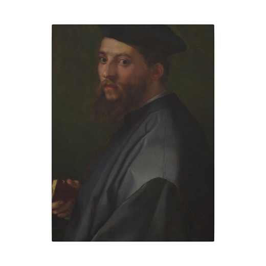 Portrait of a Man on 12 × 16 matte canvas, front.