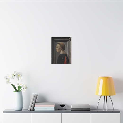 Portrait of a Woman on 12 × 16 matte canvas, room view 2.