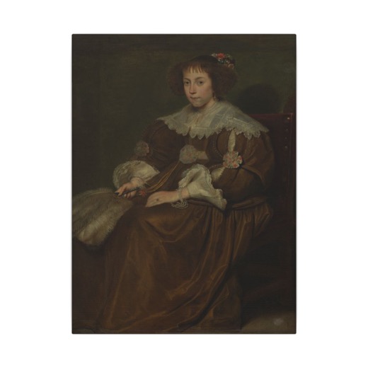 Portrait of a Young Woman on 12 × 16 matte canvas, front.