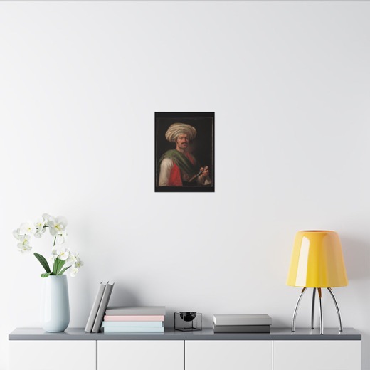 Portrait of a "Mamelouk" on 12 × 16 matte canvas, room view 2.