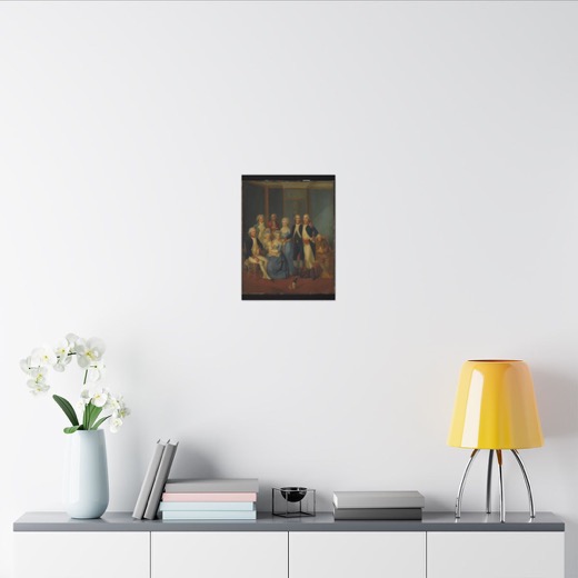 Portrait of a Military Family on 12 × 16 matte canvas, room view 2.