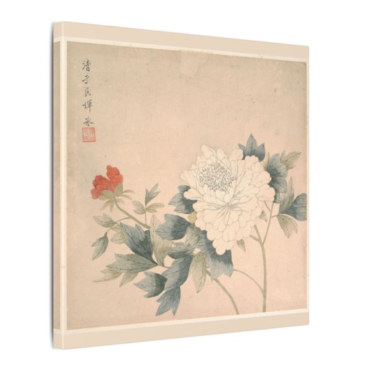 Flower Study on 12 × 12 matte canvas, side.