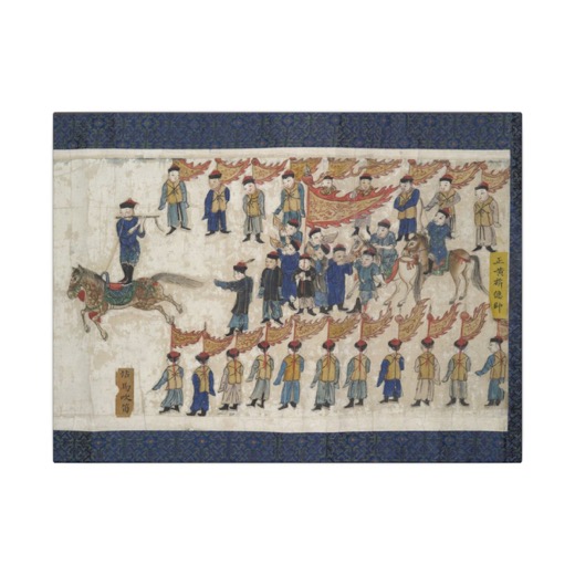 Horsemanship Competition for the Shunzhi Emperor on 16 × 12 matte canvas, front.