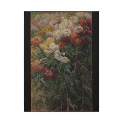 Chrysanthemums in the Garden at Petit-Gennevilliers on 12 × 16 matte canvas, front.