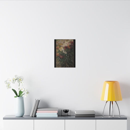 Chrysanthemums in the Garden at Petit-Gennevilliers on 12 × 16 matte canvas, room view 2.
