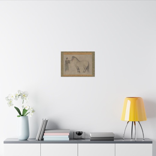 Horse and Groom on 16 × 12 matte canvas, room view 2.