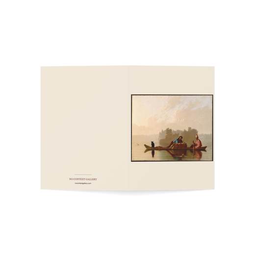 Fur Traders Descending the Missouri on 10-card blank-inside pack, open cover.