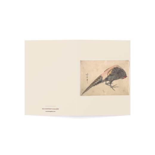 Bird on 10-card blank-inside pack, open cover.