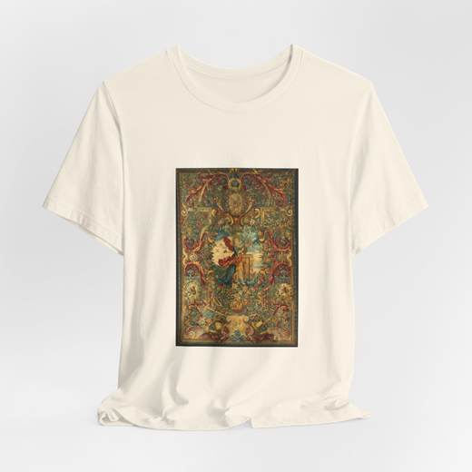 Seasons and Elements (Spring) (set of four) on Bella + Canvas 3001 T-shirt · Natural, hanging.
