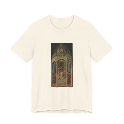 The Annunciation to Zacharias; (verso) The Angel of the Annunciation on Natural T-shirt, front.