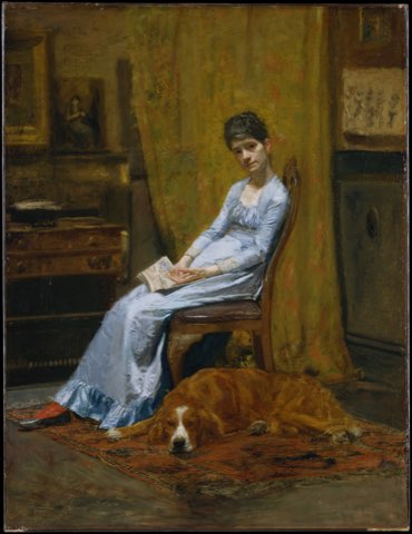 The Artist's Wife and His Setter Dog by Thomas Eakins.