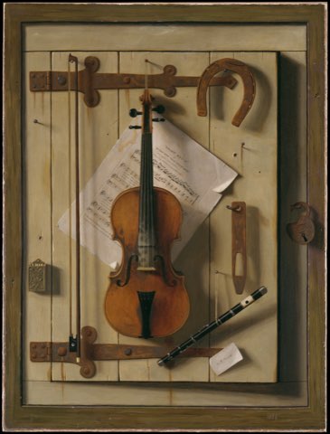 Still Life—Violin and Music by William Michael Harnett.