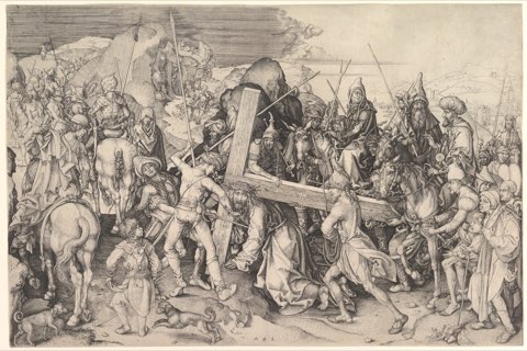 Christ Carrying the Cross by Martin Schongauer.