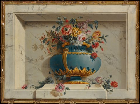 Vase of Flowers in a Niche by Michel Bruno Bellengé.