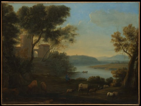 Pastoral Landscape: The Roman Campagna by Claude Lorrain (Claude Gellée).