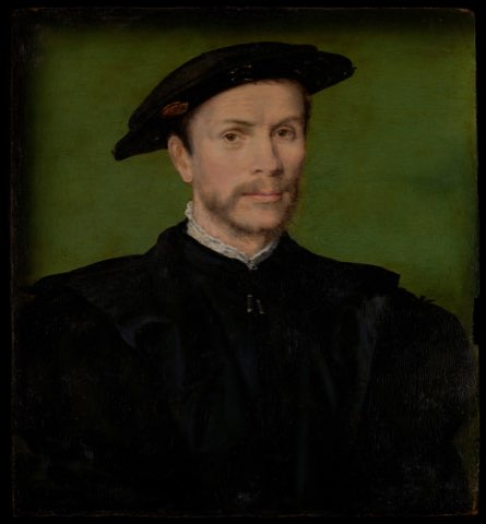 Portrait of a Bearded Man in Black by Corneille de Lyon.