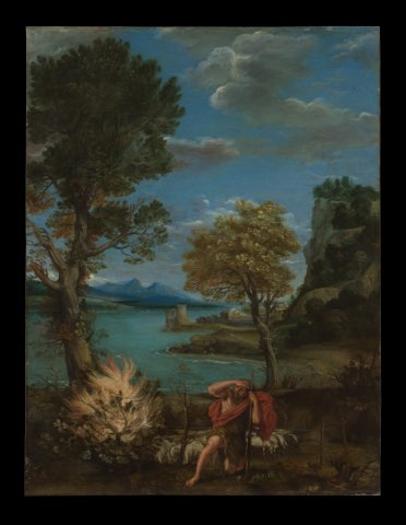 Landscape with Moses and the Burning Bush by Domenichino (Domenico Zampieri).