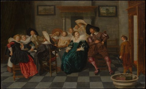 A Banquet by Dirck Hals.