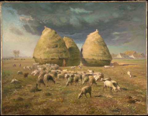 Haystacks: Autumn by Jean-François Millet.