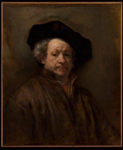 Self-Portrait by Rembrandt (Rembrandt van Rijn).