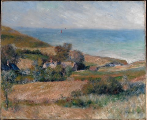View of the Seacoast near Wargemont in Normandy by Auguste Renoir.