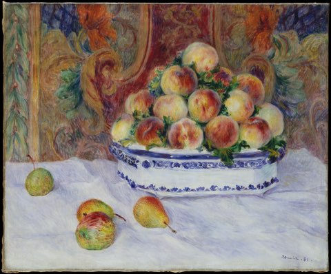 Still Life with Peaches by Auguste Renoir.
