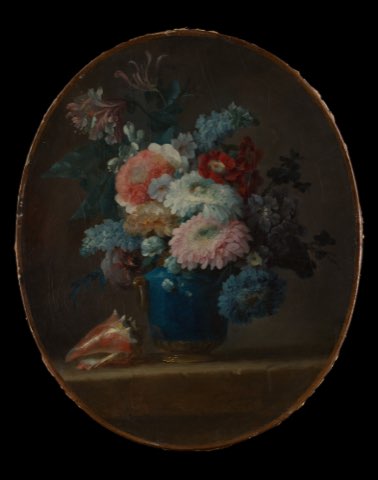 Vase of Flowers and Conch Shell by Anne Vallayer-Coster.