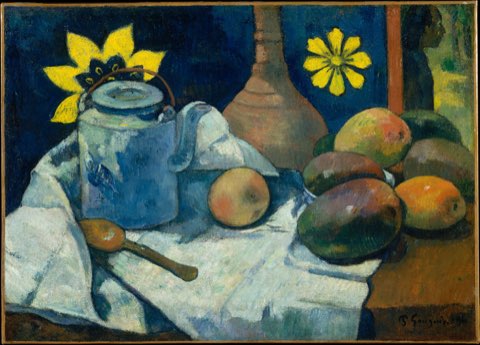 Still Life with Teapot and Fruit by Paul Gauguin.