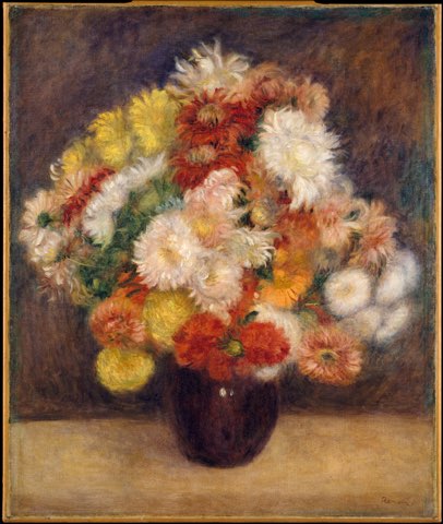 Bouquet of Chrysanthemums by Auguste Renoir.