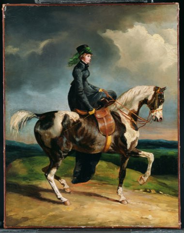 Horsewoman by Théodore Géricault.